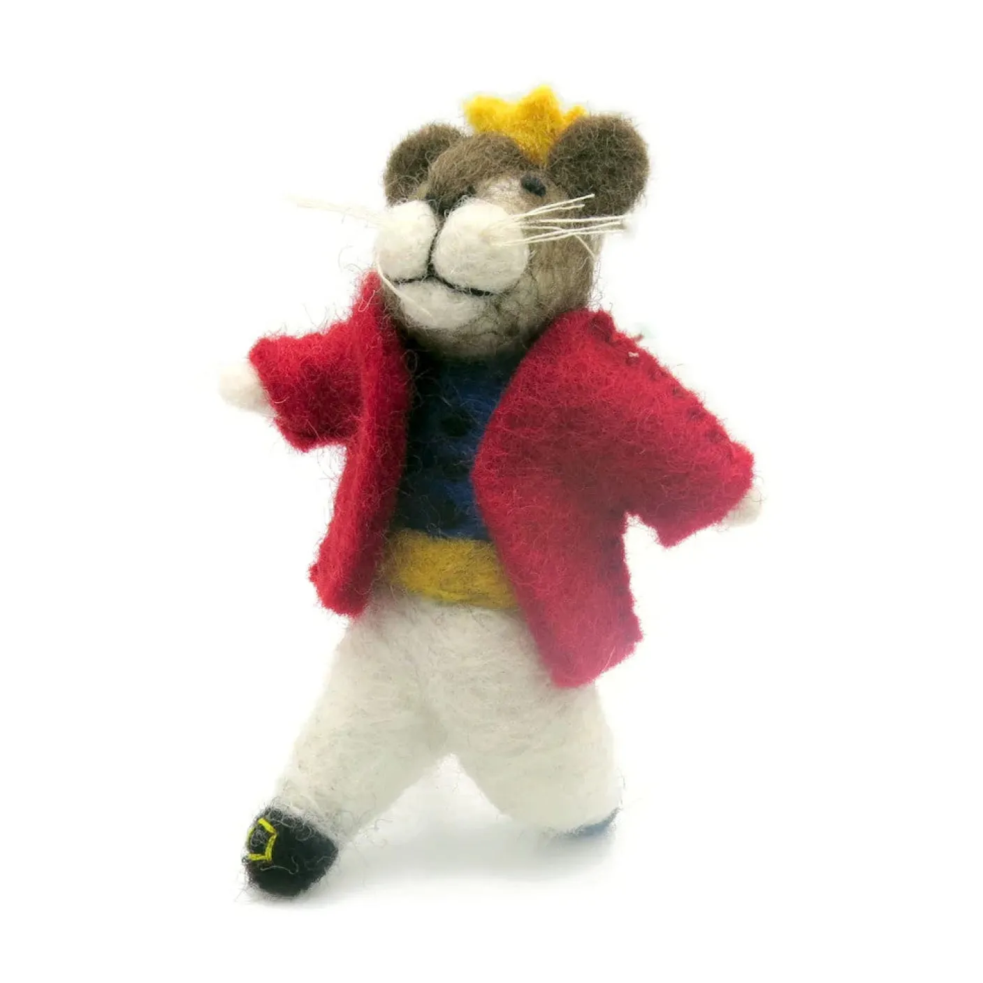 Mouse Lord a Leaping Felt Decoration