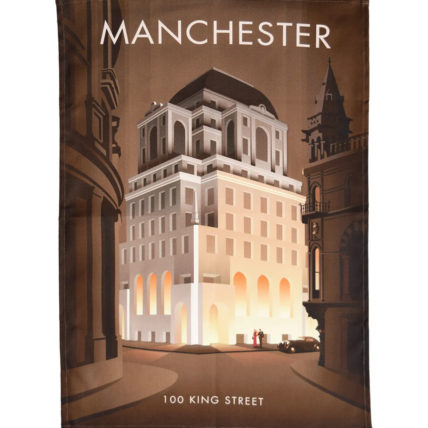 Manchester - 100 King Street Tea Towel
