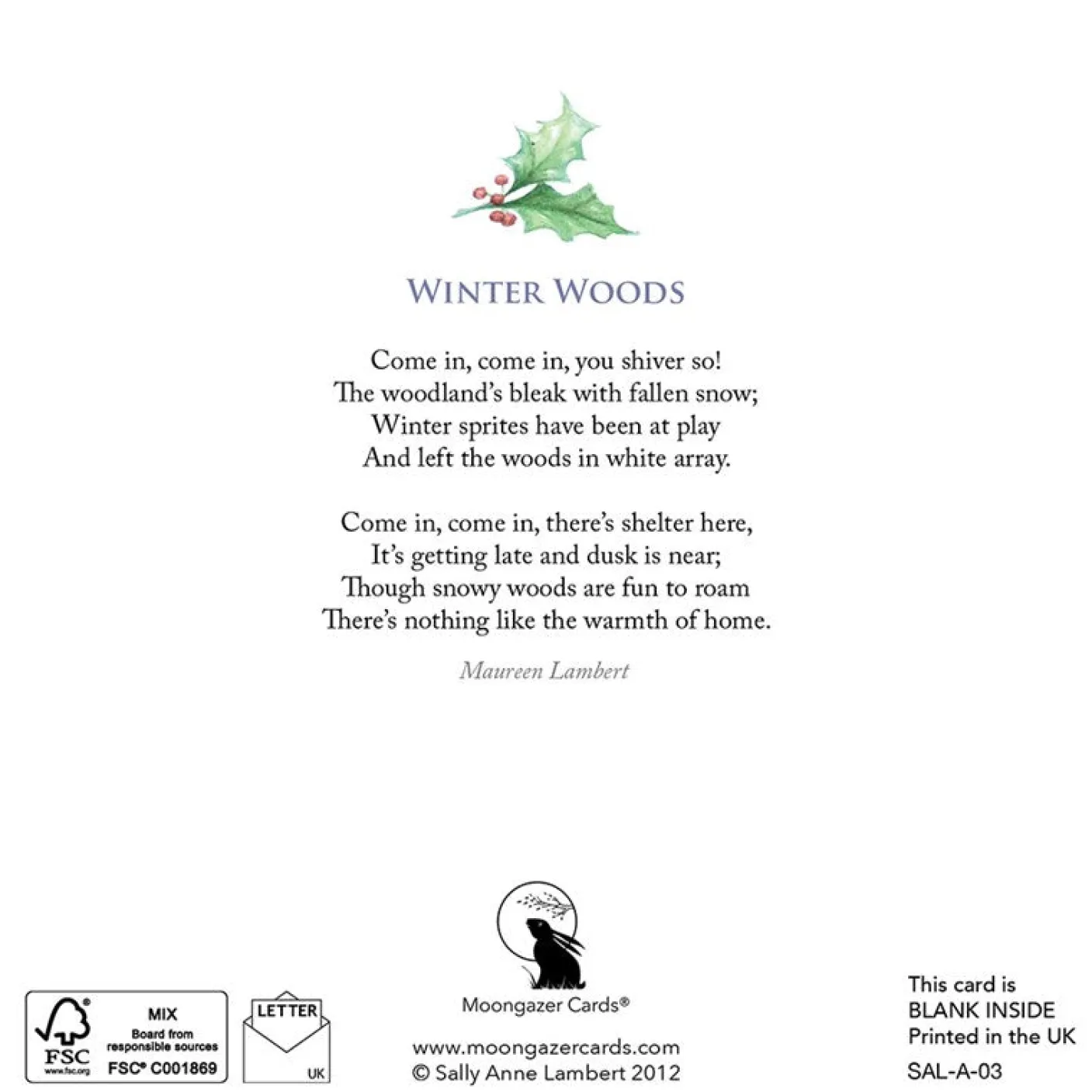 Winter Woods Greeting Card