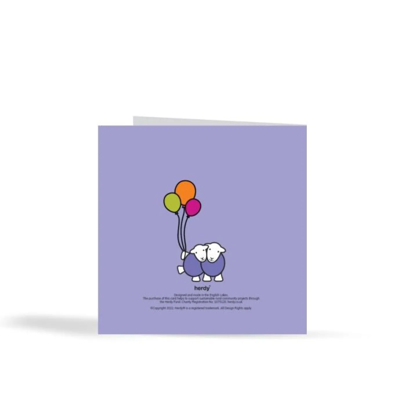 Herdy Birthday Card - Purple