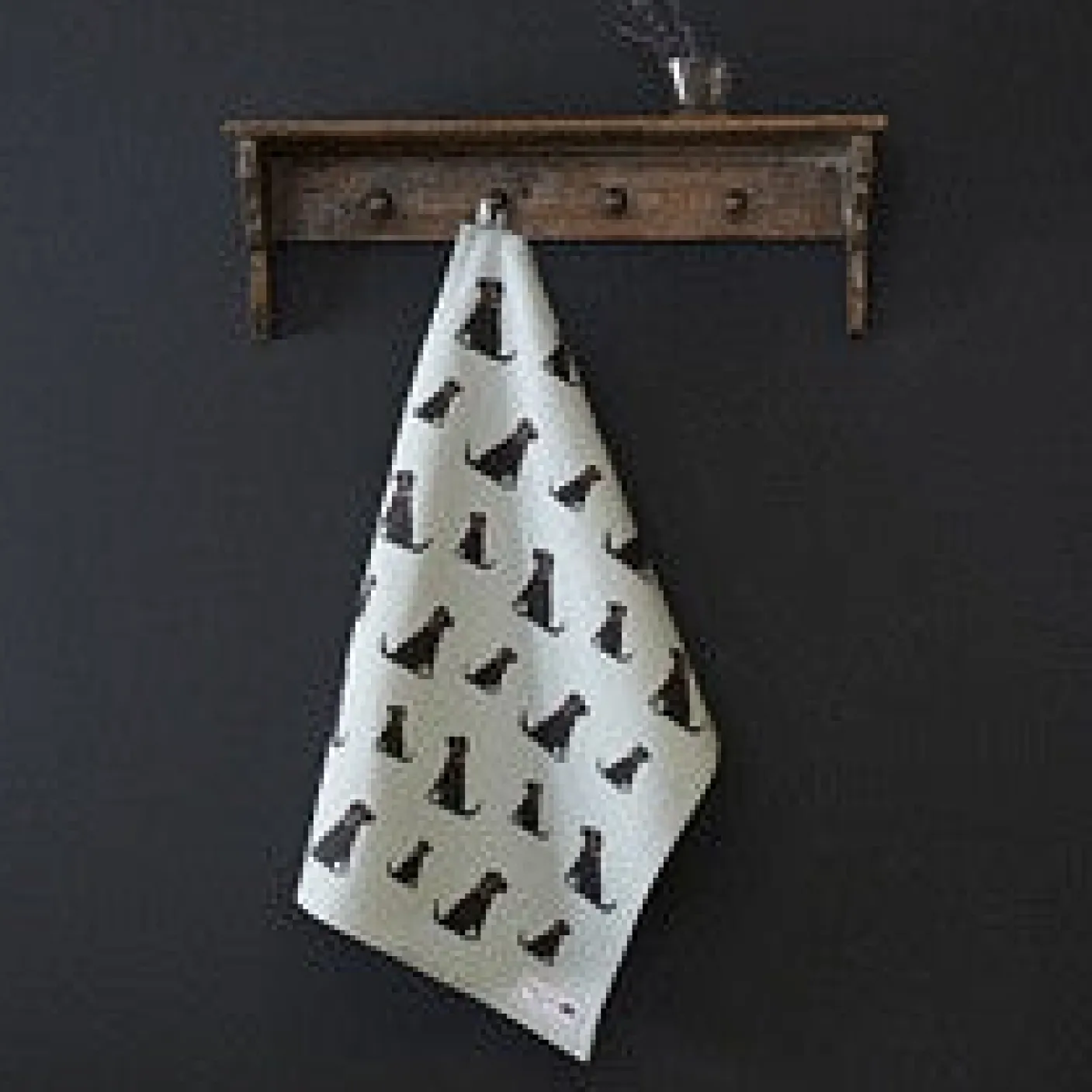 Black Labrador Tea Towel