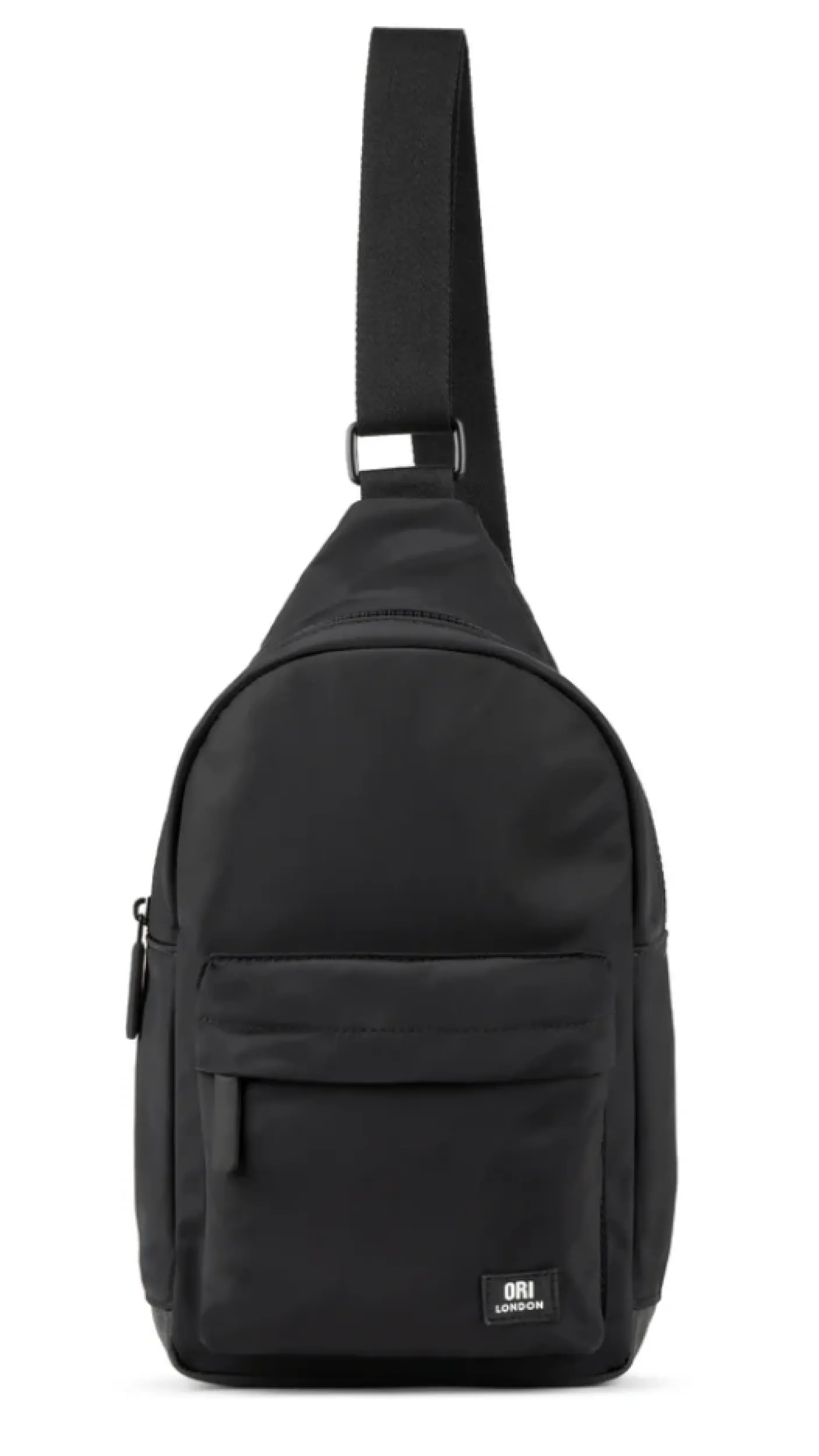 Willesdon B All Black Recycled Nylon Crossbody Bag- Large