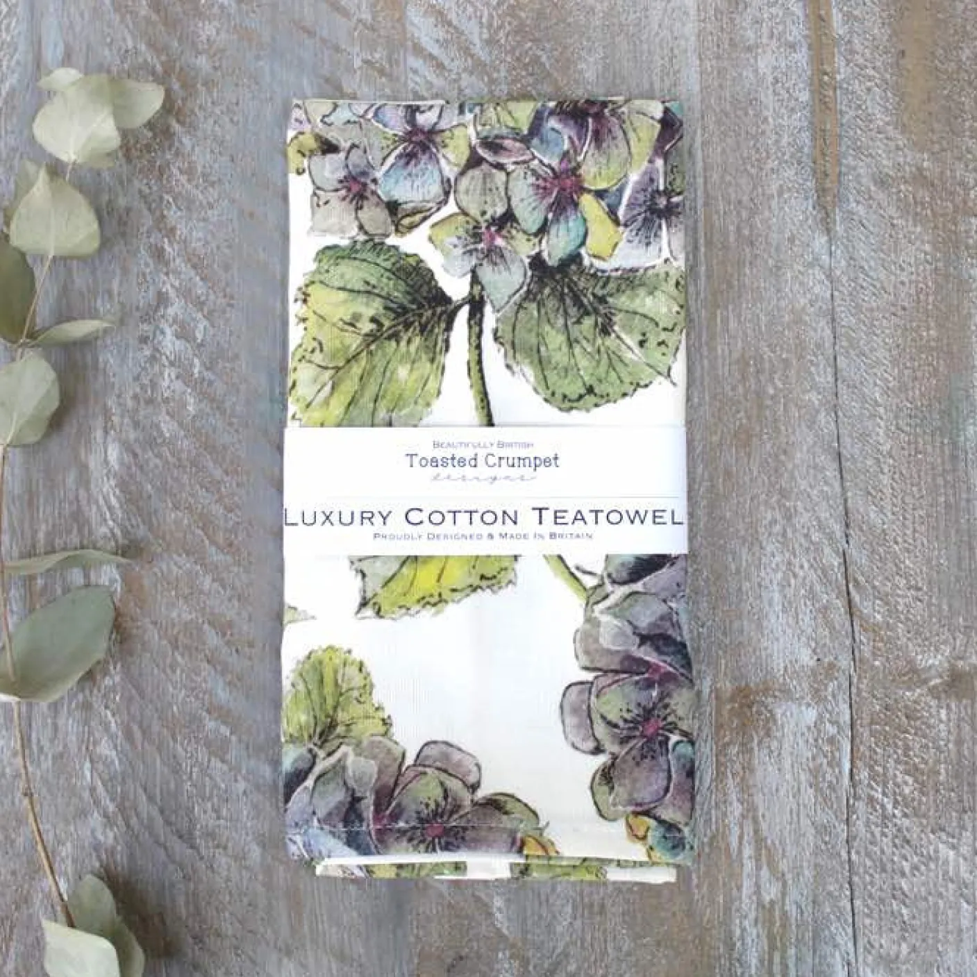 Hydrangea Pure Tea Towel