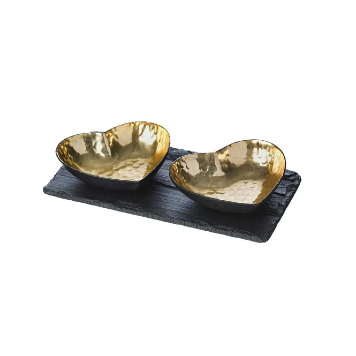 Gold Heart Serving Set