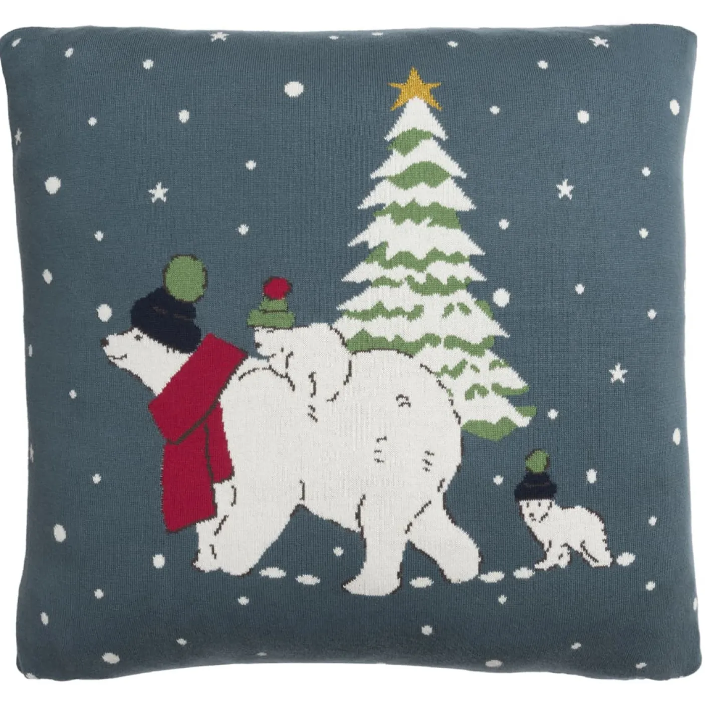 Snow Season Knitted Statement Pillow
