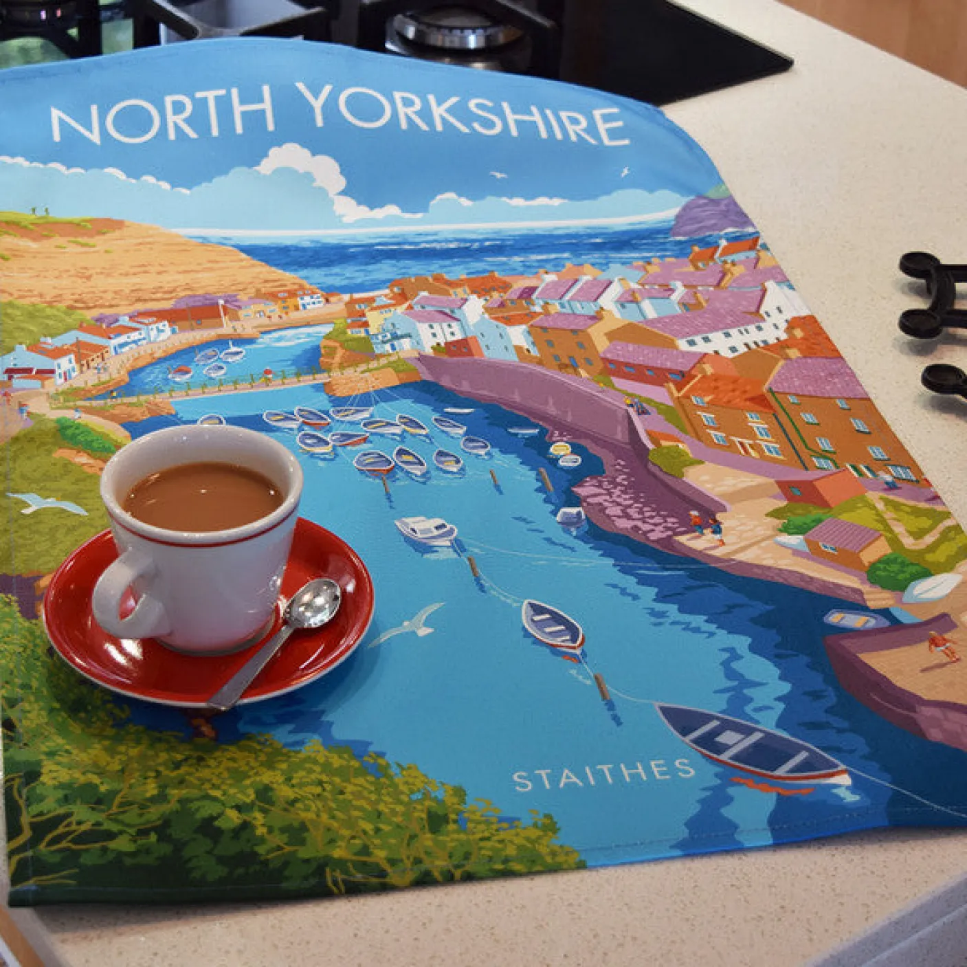 North Yorkshire - Staithes Tea Towel