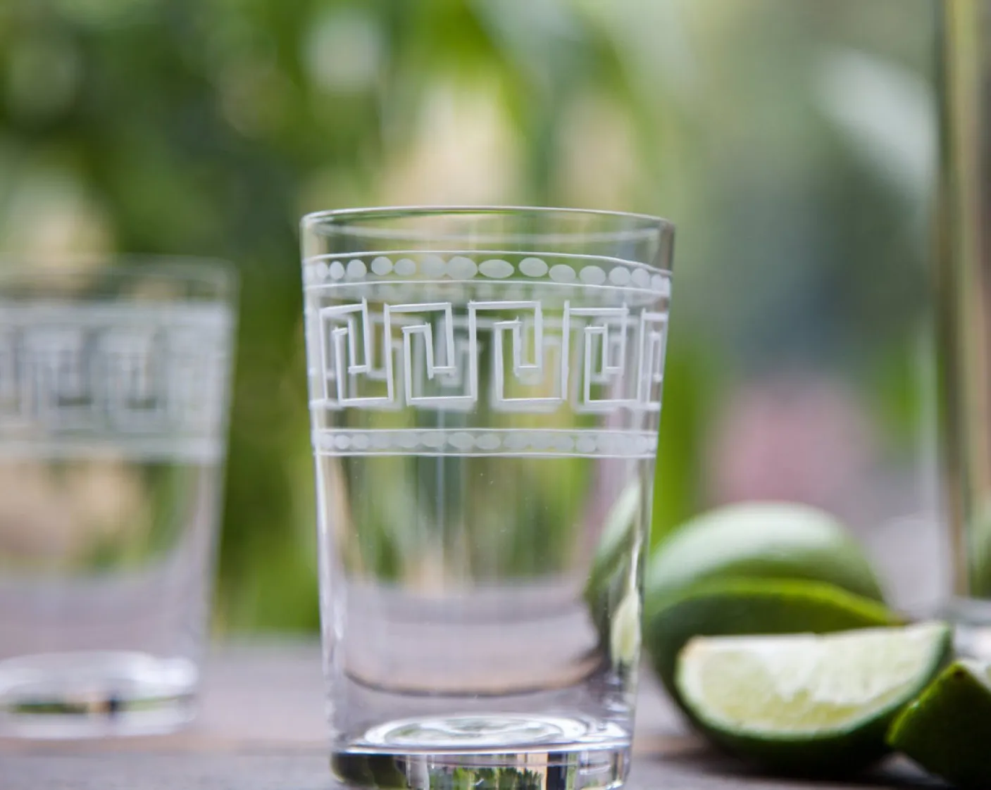 Tumbler with Greek Key Design by The Vintage List