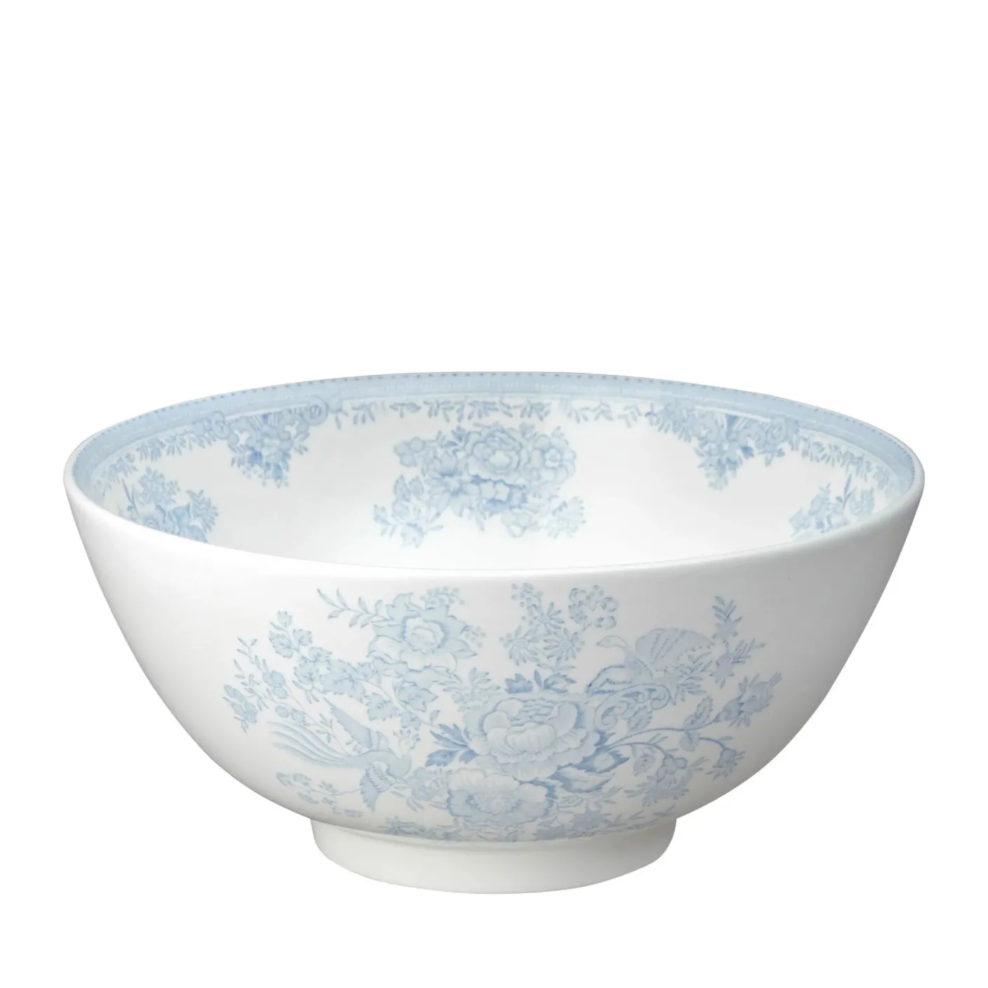 Blue Asiatic Pheasants Large Footed Bowl