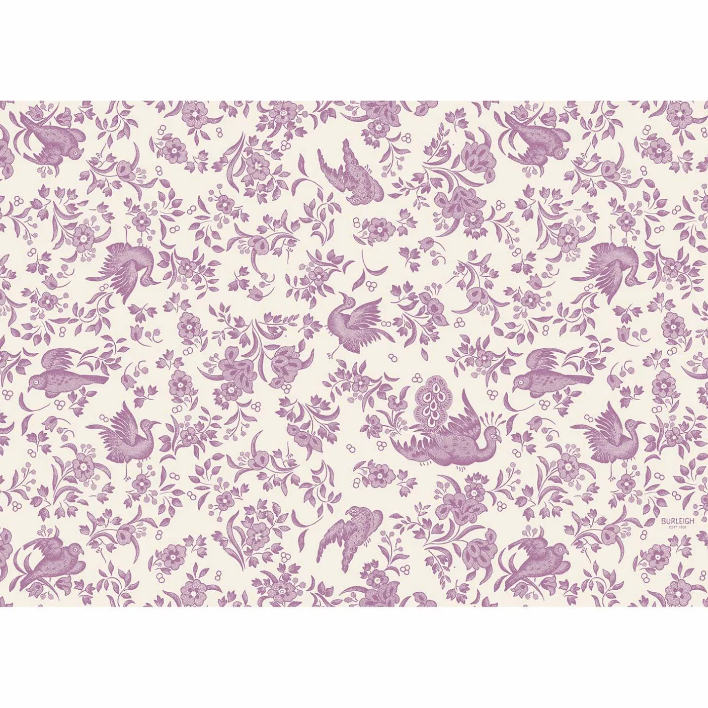 Lilac Regal Peacock Pad of 24 Paper Placemats