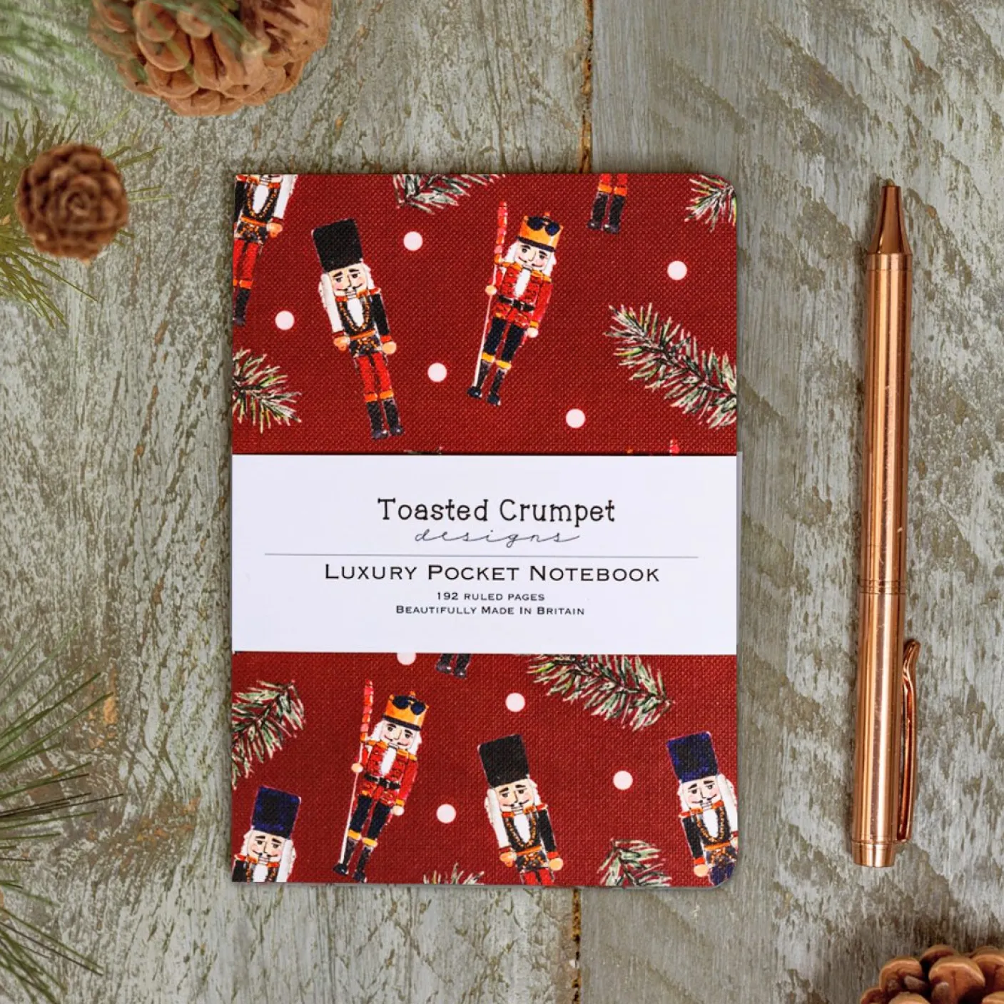 Red Nutcracker A6 Lined Pocket Notebook
