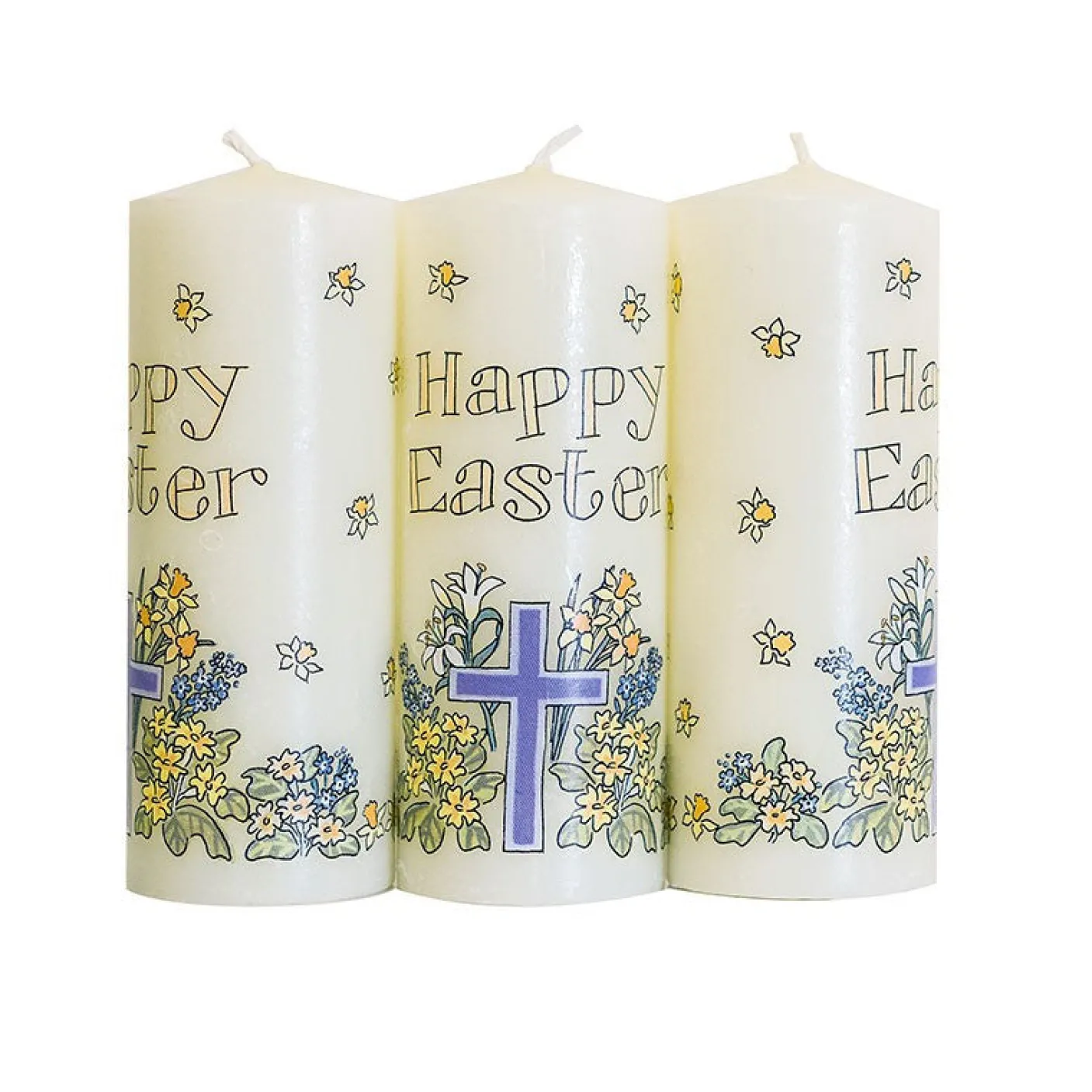 Easter Cross Mini Pillar Candle