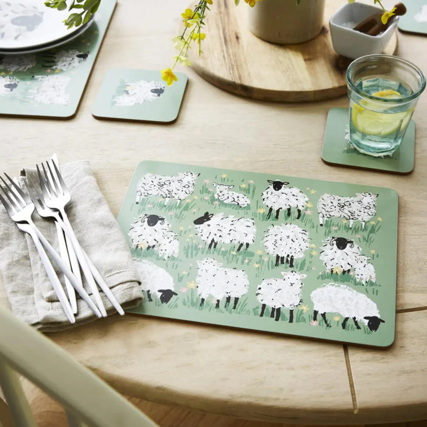 Woolly Sheep Set of 4 Placemats