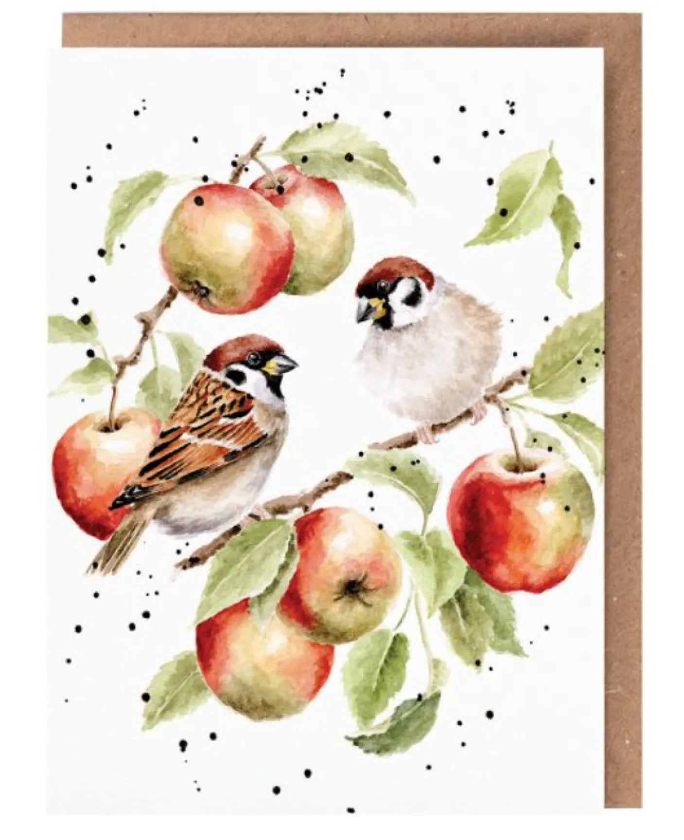 'The Apple Tree' Sparrow Greetings Card