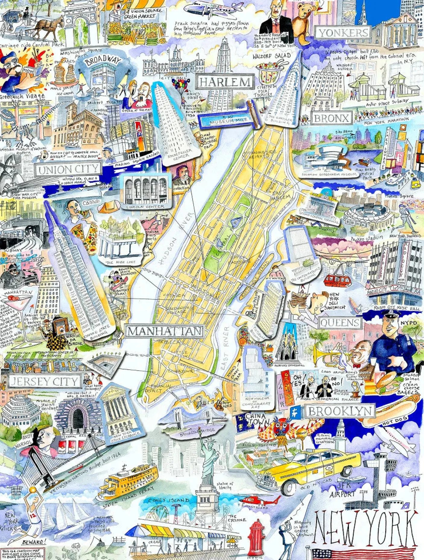 Map of New York City 1000 Piece Jigsaw Puzzle