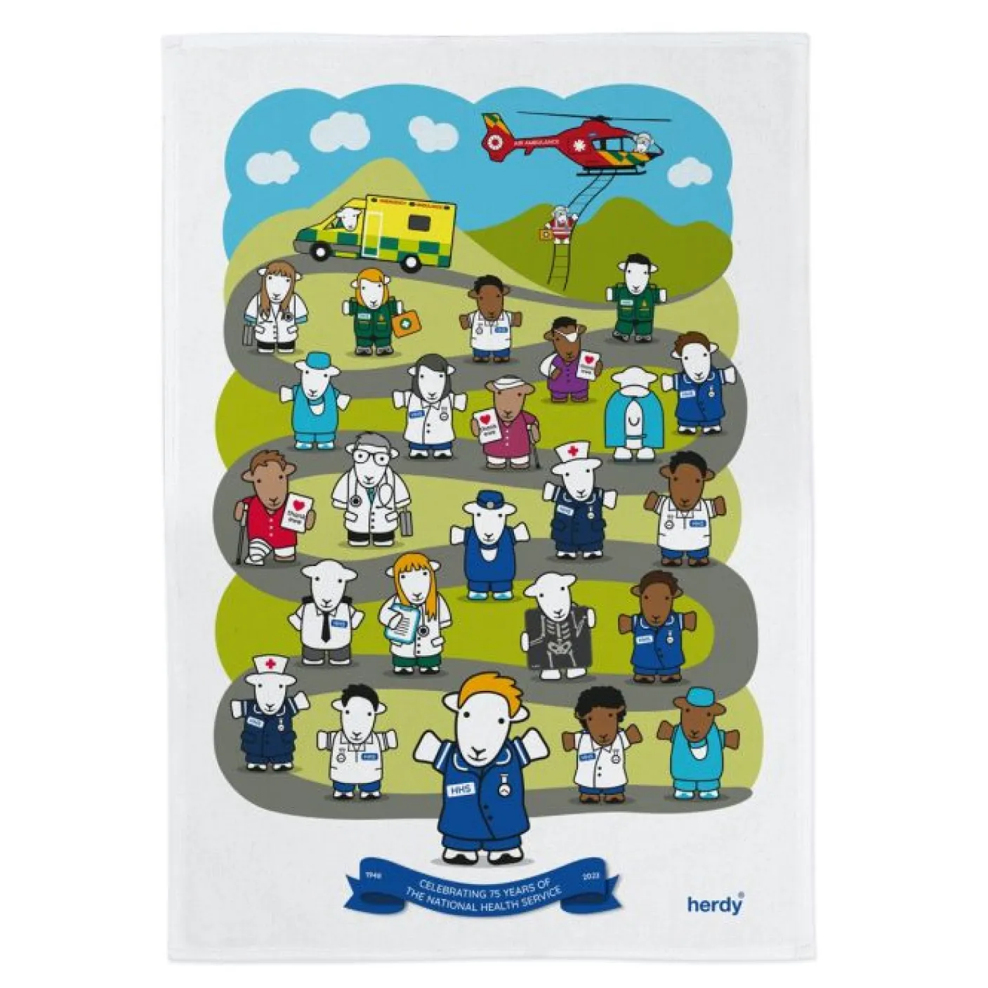 NHS 75th Anniversary Cotton Tea Towel