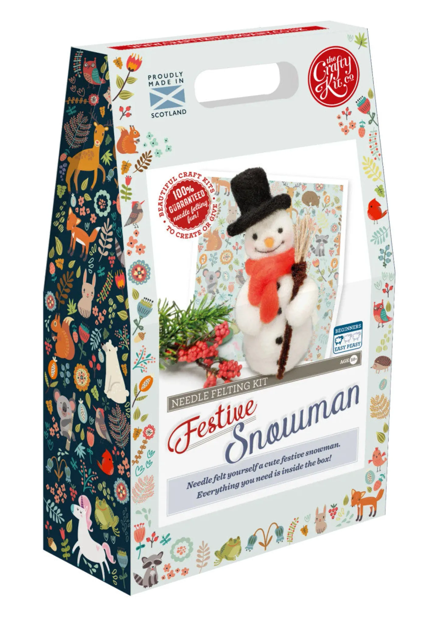 Festive Snowman Needle Felting Kit