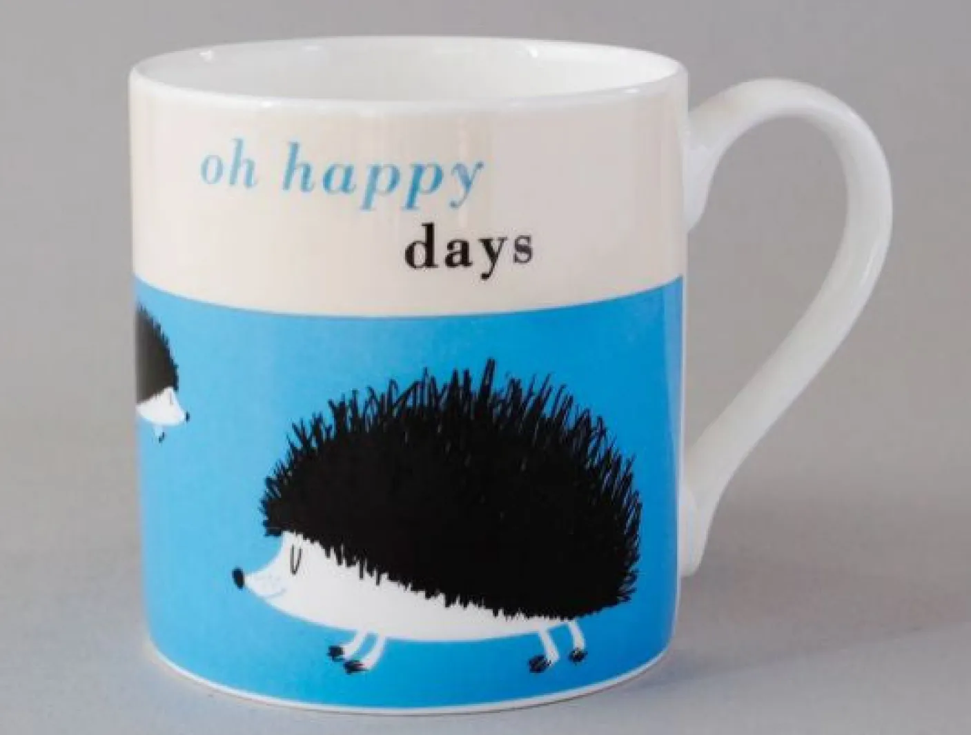 Happiness Hedgehog Blue Mug