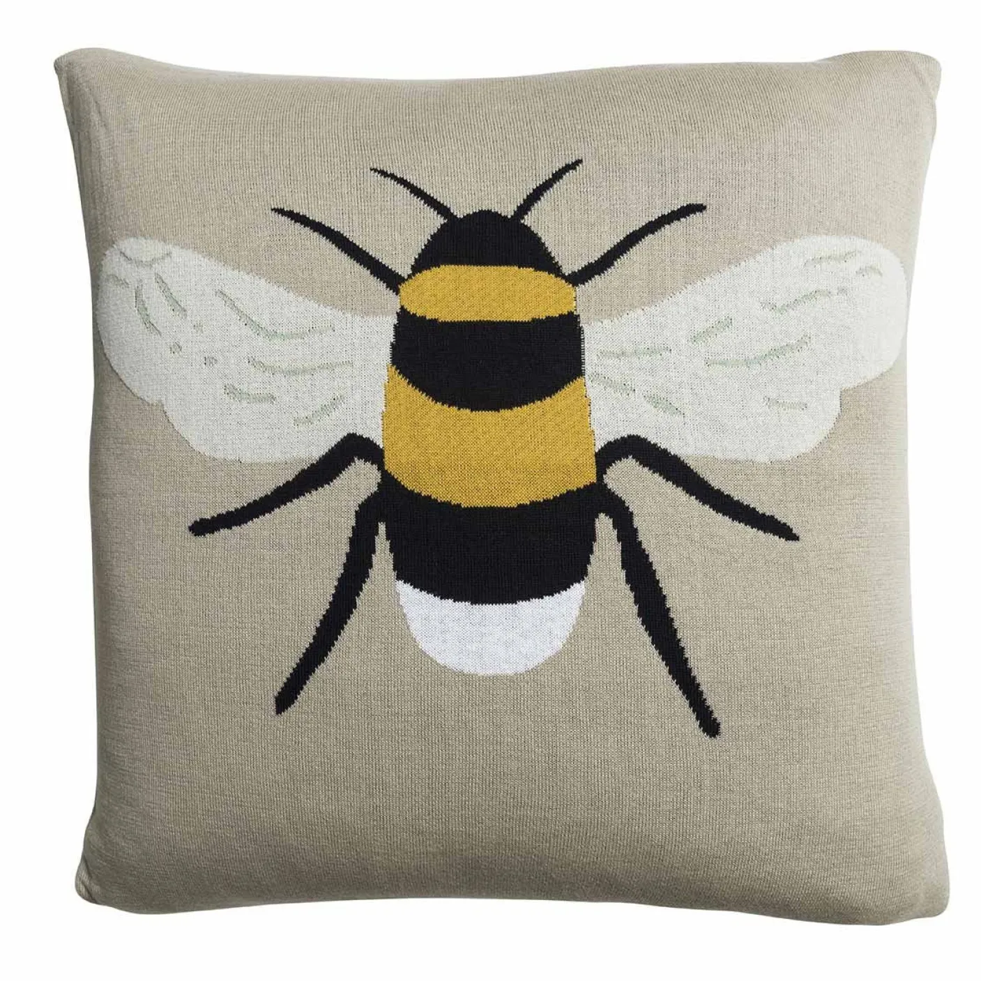 Bees Knitted Statement Pillow