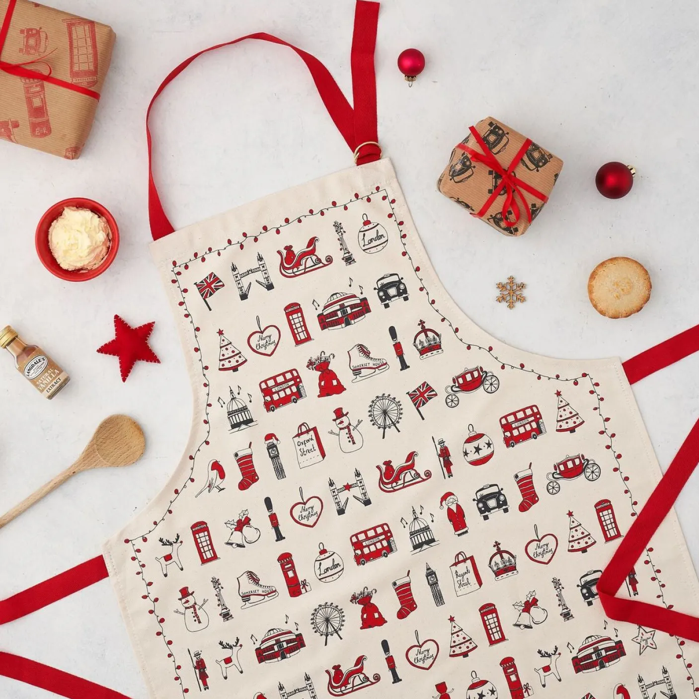 London Christmas Apron