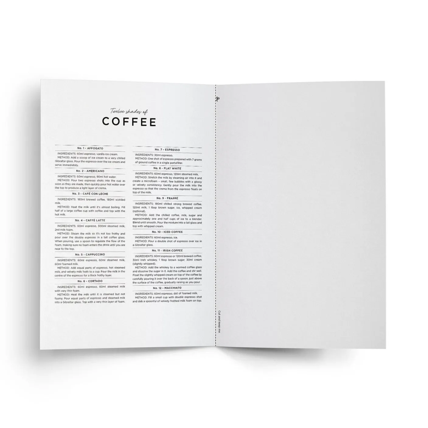 Twelve Shades of Coffee Card