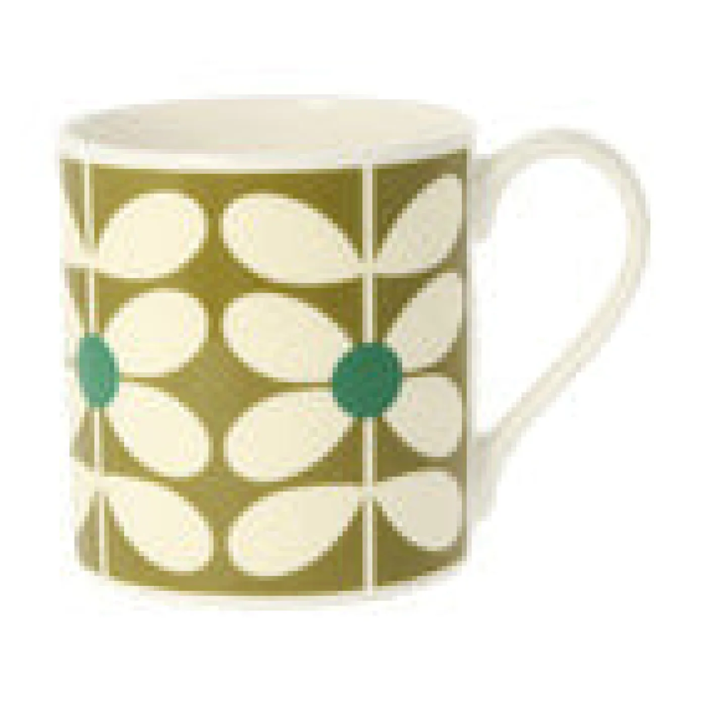 Orla Kiely 60's Stem Olive Bone China Mug