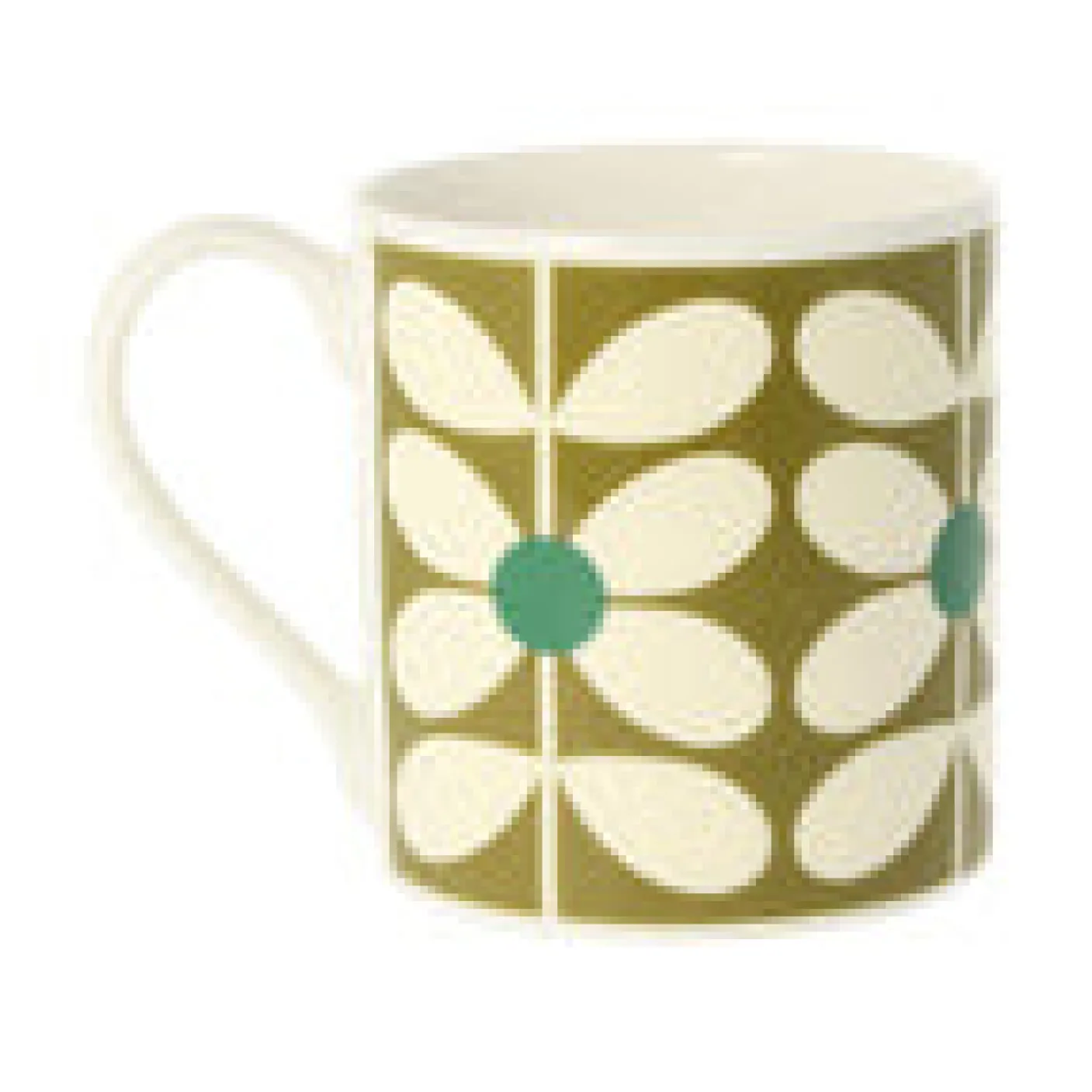 Orla Kiely 60's Stem Olive Bone China Mug