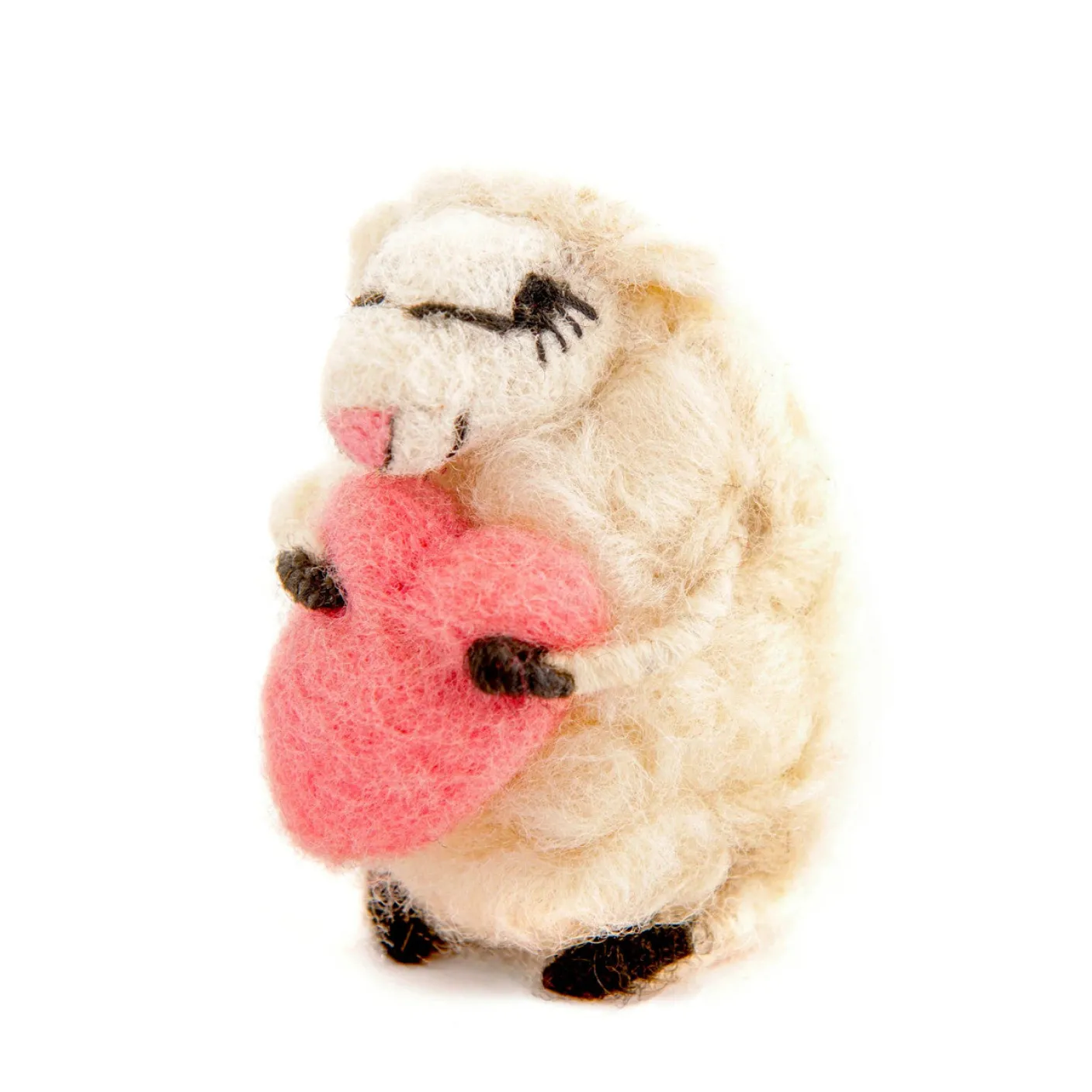 Loving Lottie Sheep Holding a Heart