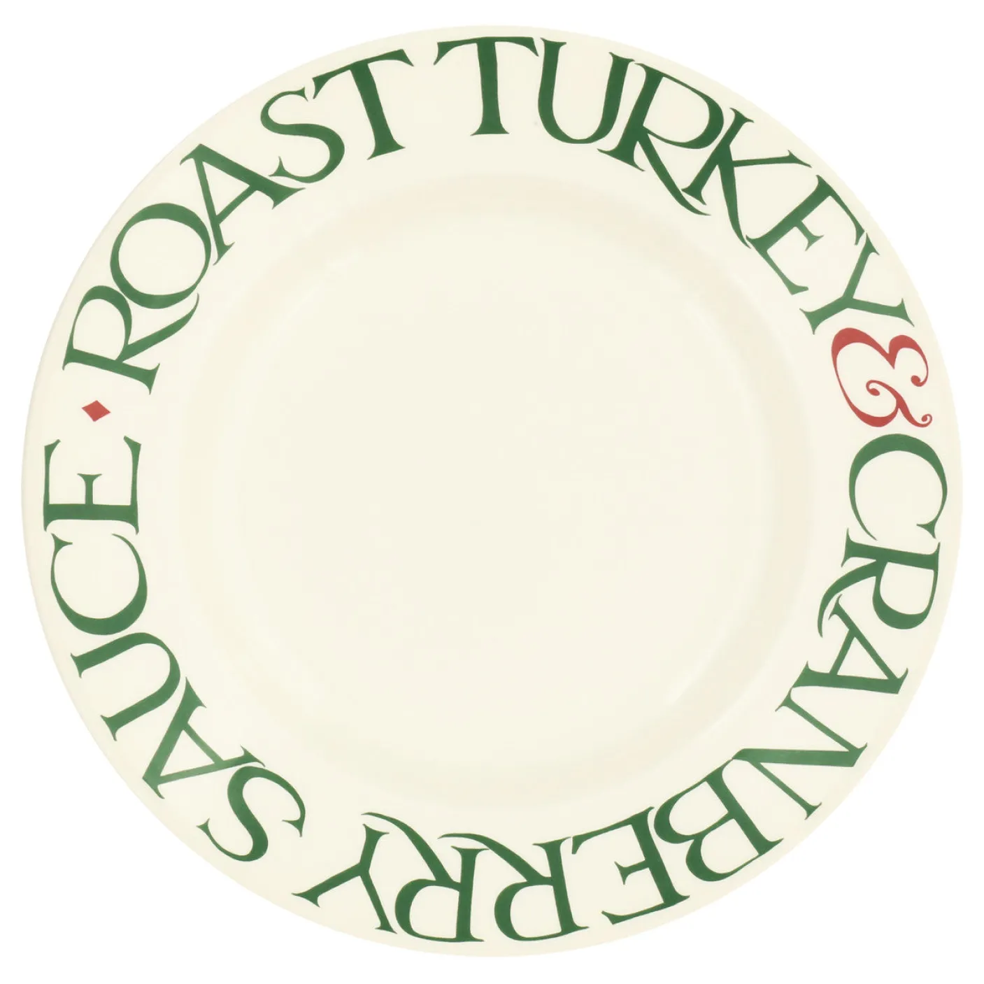 Christmas Toast Roast Turkey 10 1/2 inch Plate