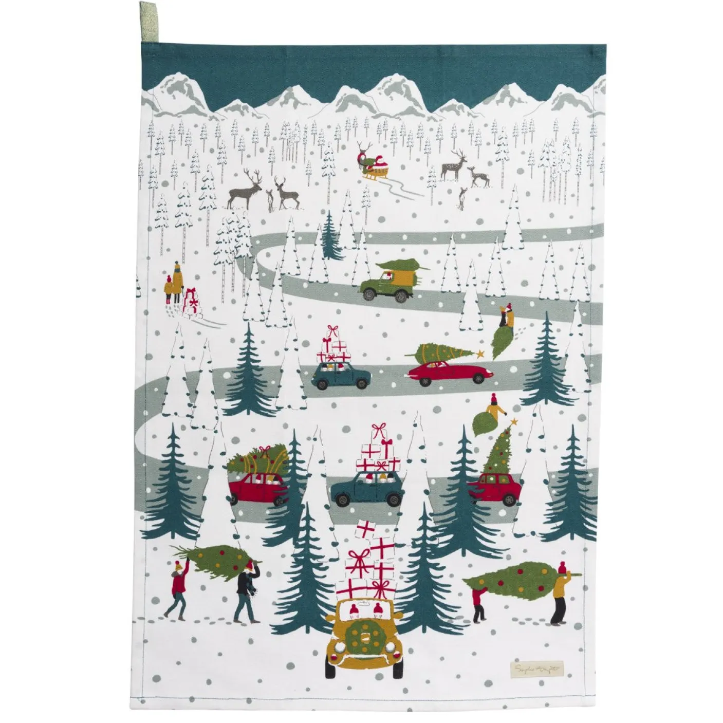 Home for Christmas 'Tis The Season Tea Towel