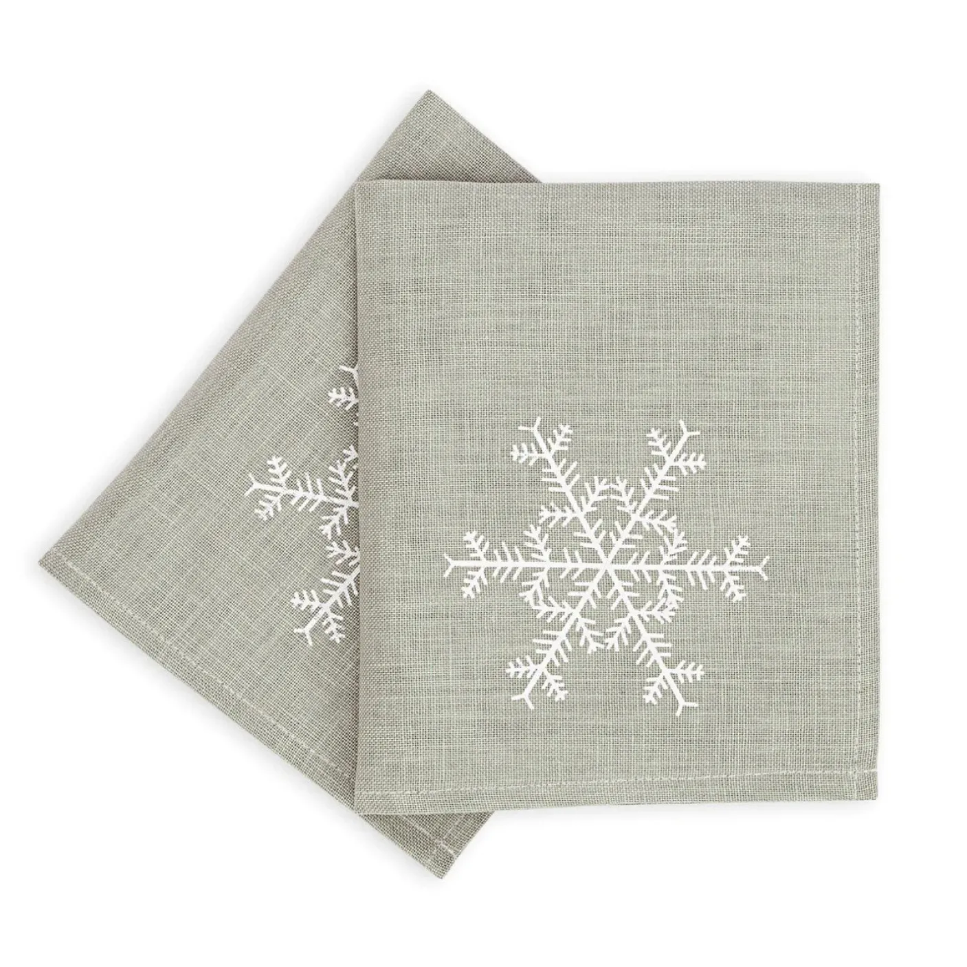 Snowflake Sterling Linen Napkin 2 pack