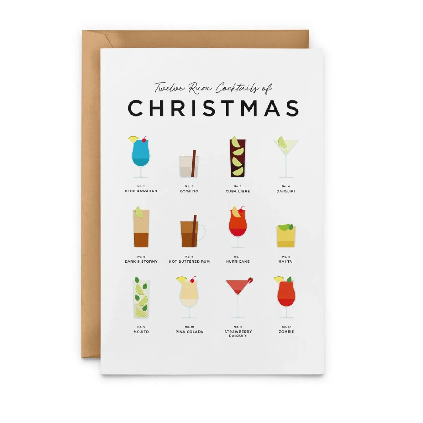 Twelve Rum Cocktails of Christmas Card