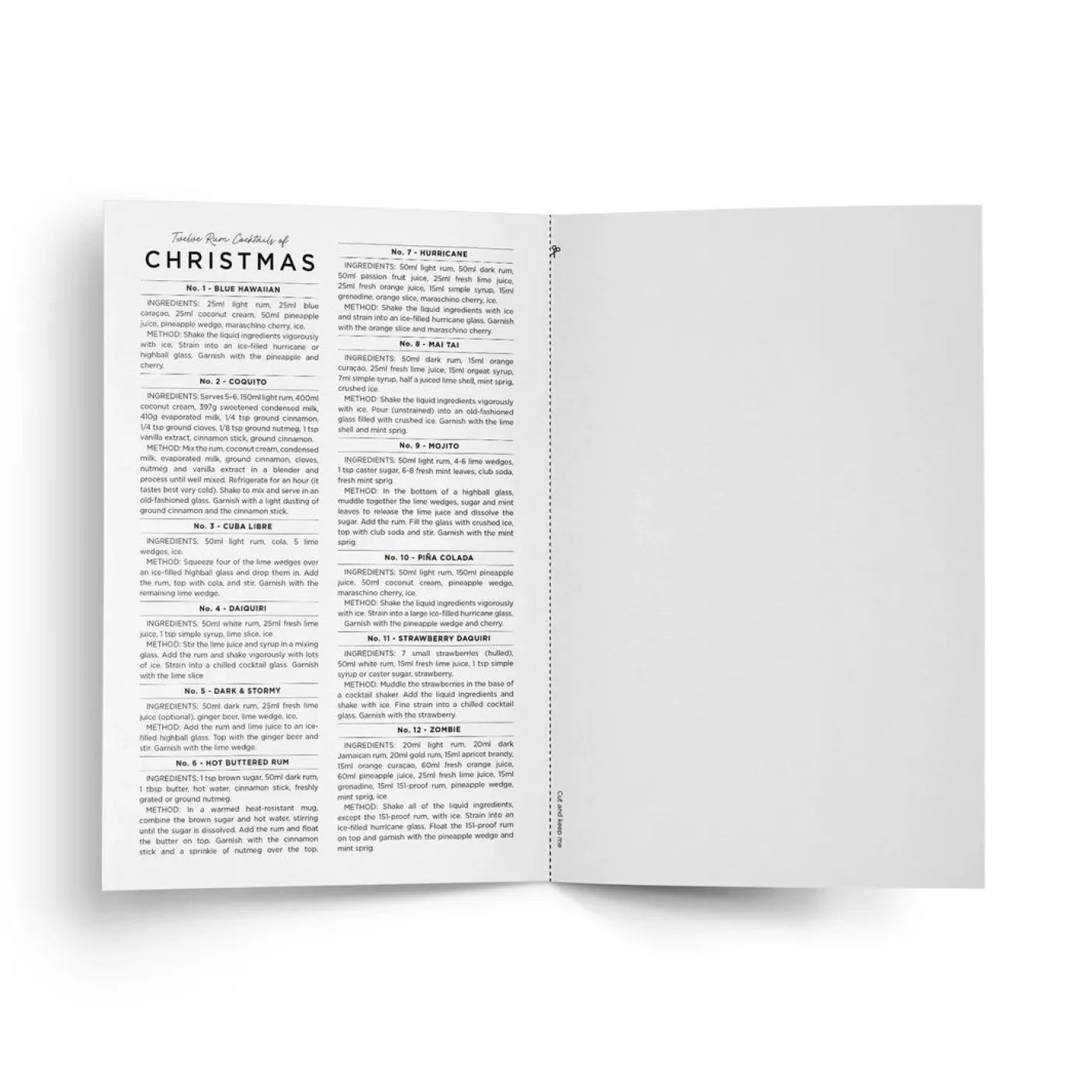 Twelve Rum Cocktails of Christmas Card