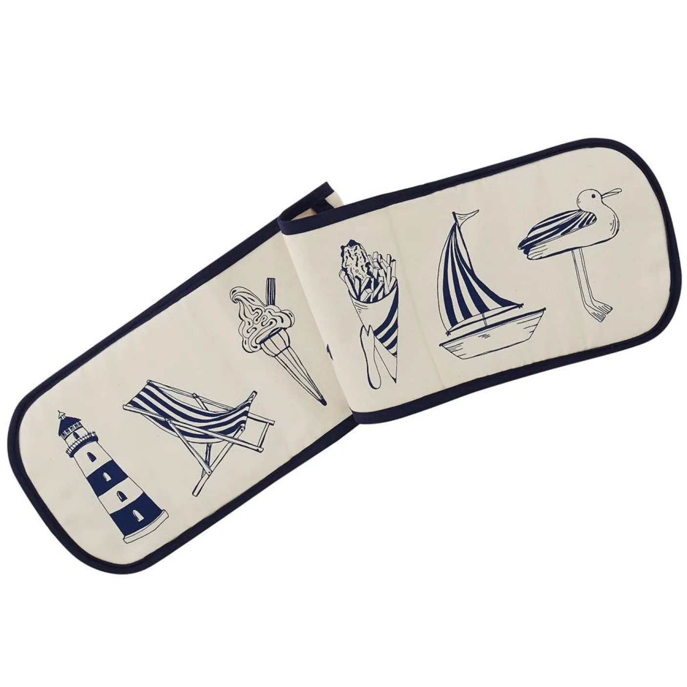 Nautical Beachscape Double Oven Glove