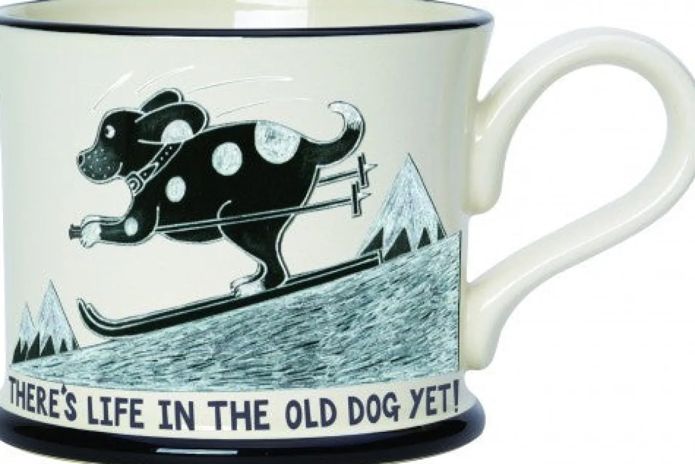 Life in the Old Dog Yet Mug by Moorland Pottery