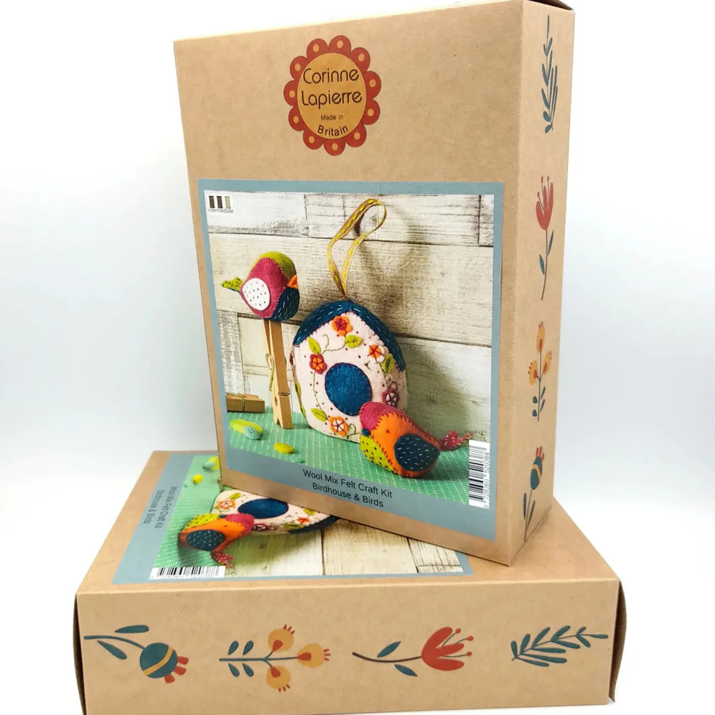 Birdhouse & Birds Wool Mix Felt Craft Kit