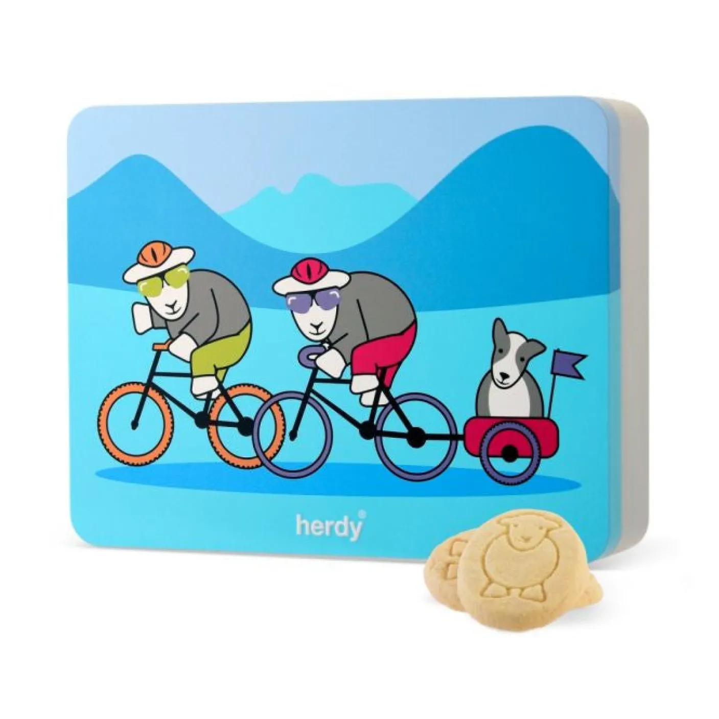 Herdy Shortbread Tin - Cyclist