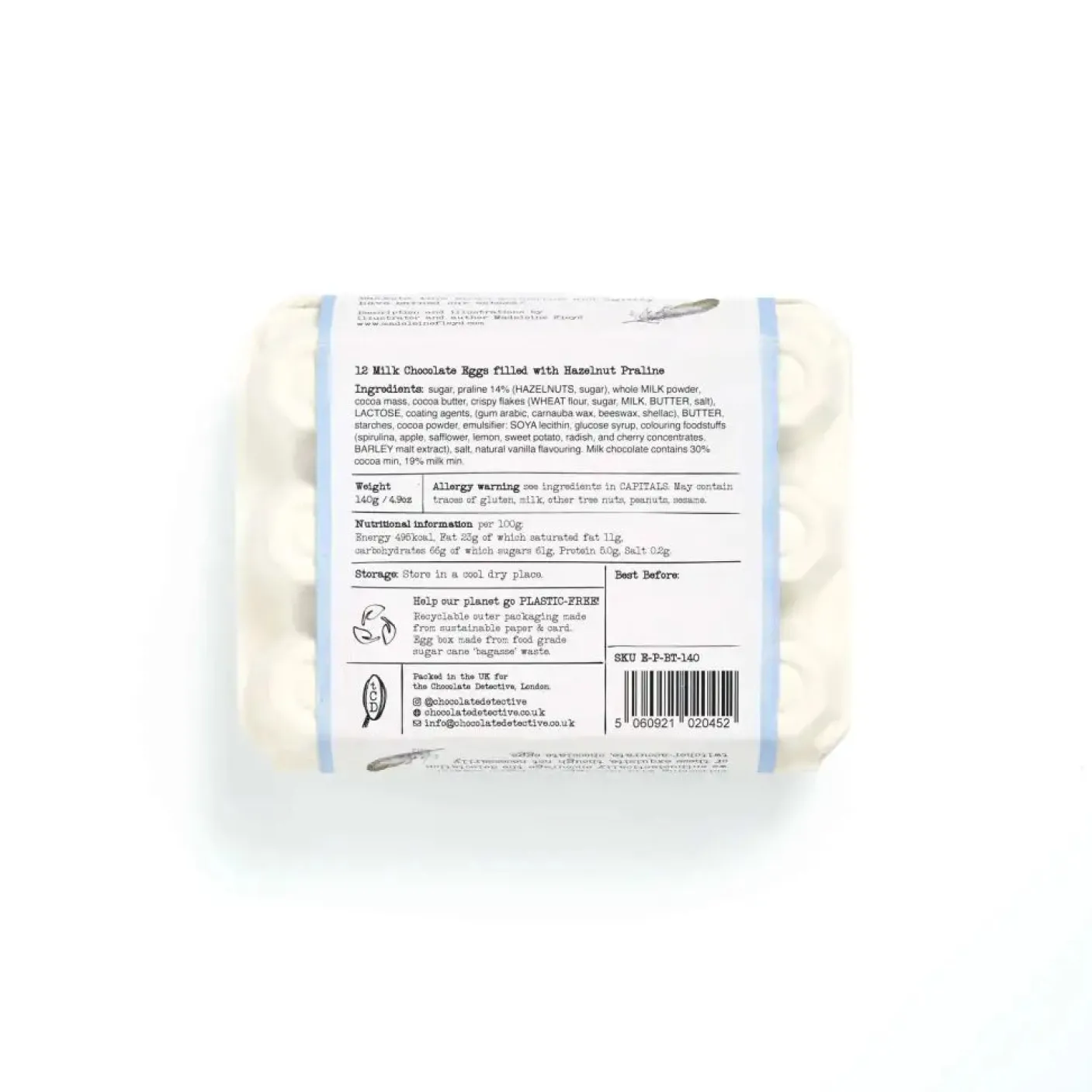 12 Blue Tit Eggs by The Chocolate Detective