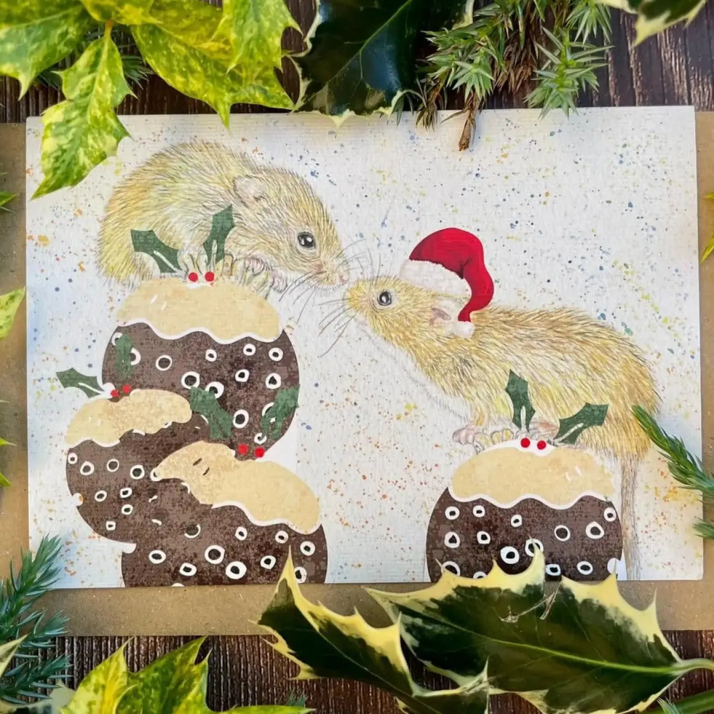 Mice Christmas Eco-card
