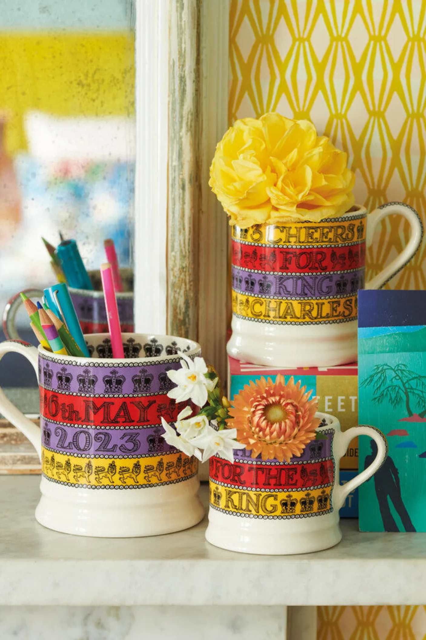 3 Cheers for King Charles III 1/2 Pint Mug