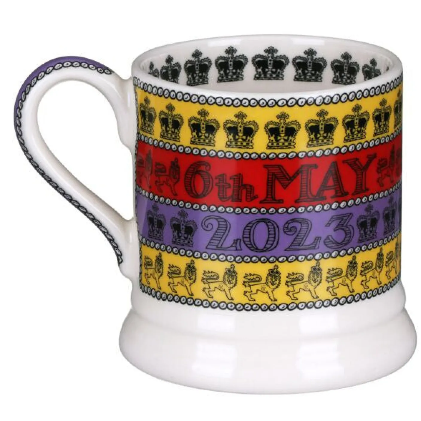 3 Cheers for King Charles III 1/2 Pint Mug