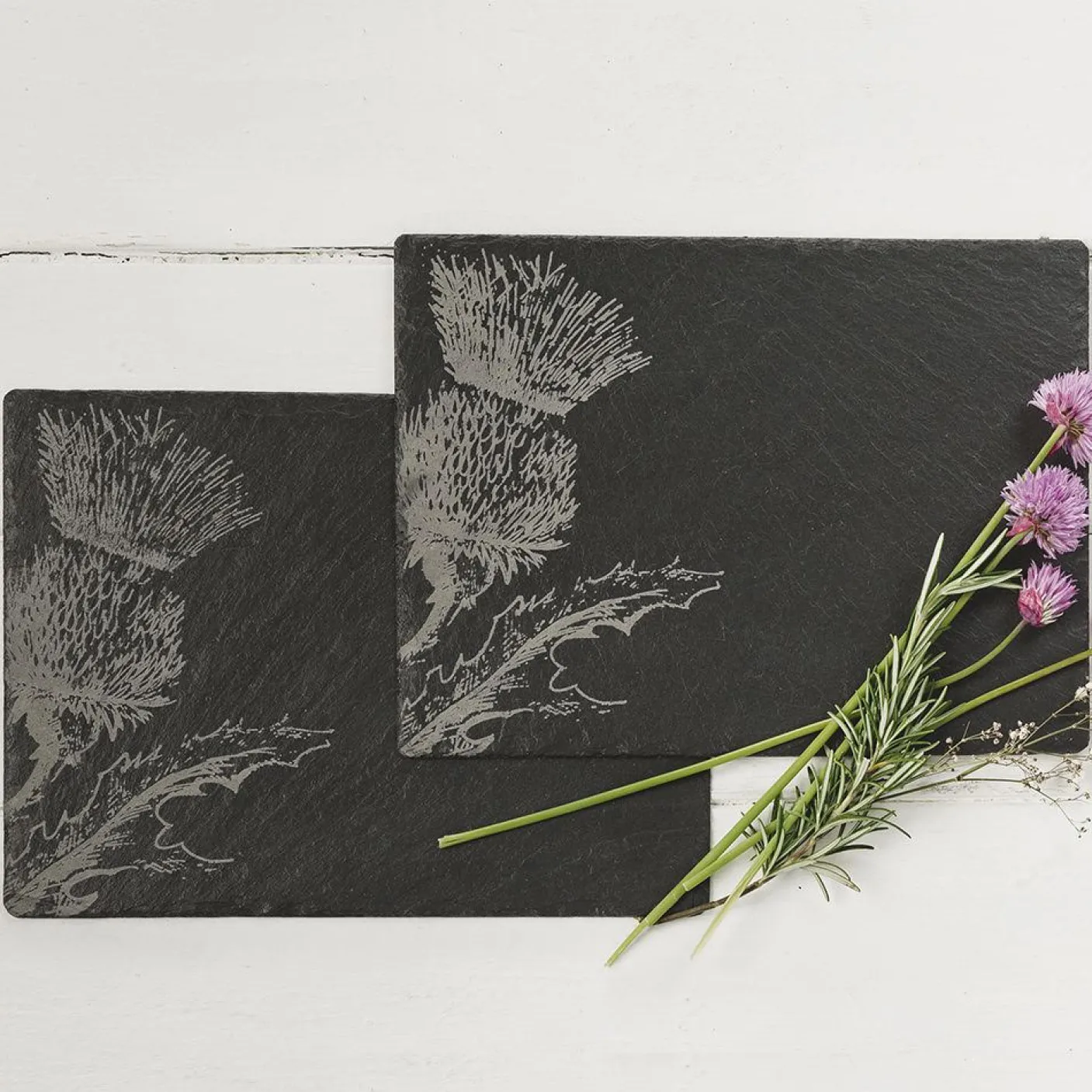 Thistle Slate Placemats - Set of 2