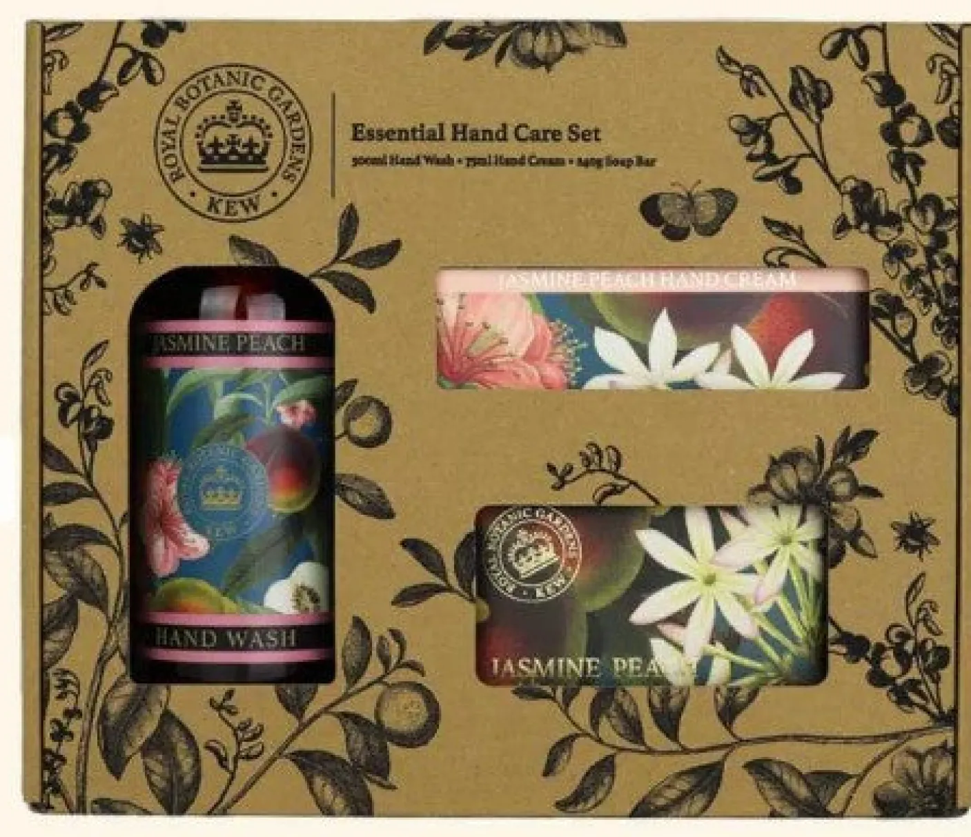 Kew Gardens Jasmine Peach Essential Hand Care Gift Box
