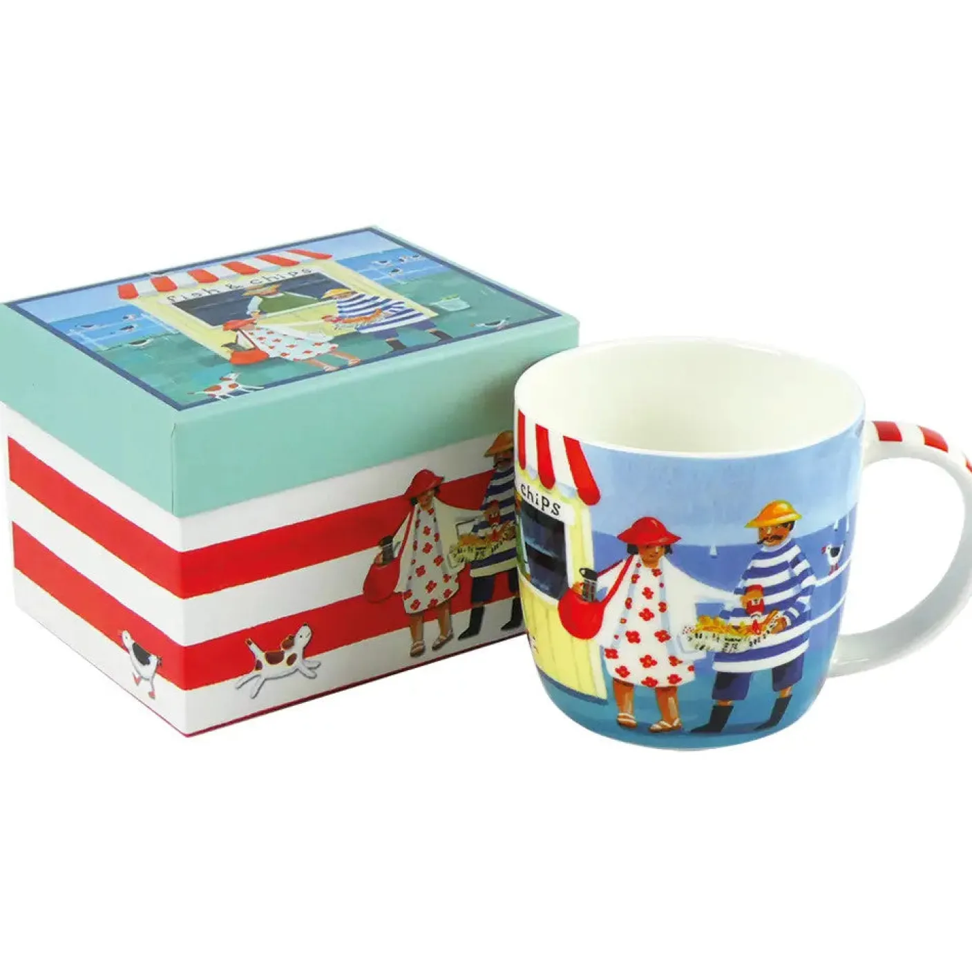 Fish & Chips Bone China Mug (Boxed)