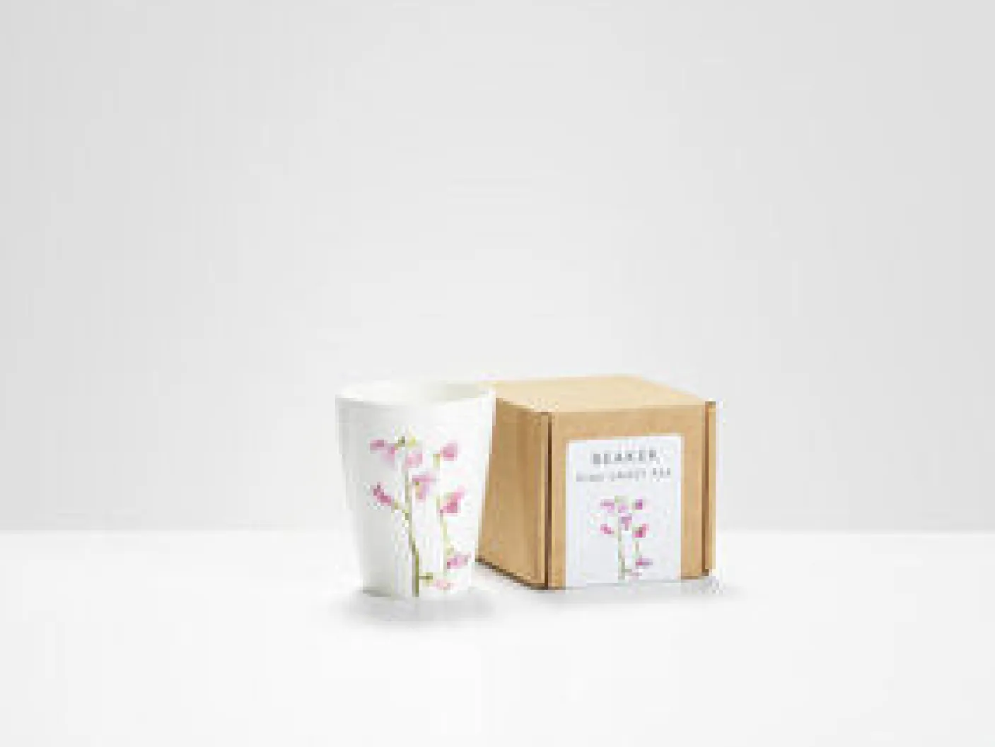 Pink Sweet Pea Beaker