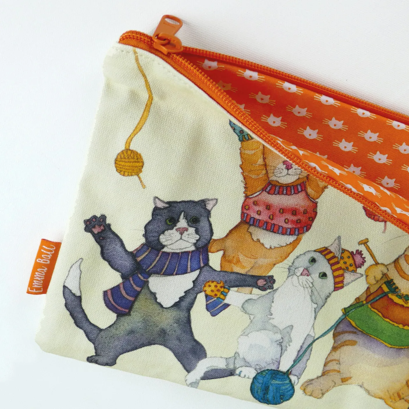 Kittens in Mittens Long Project Bag