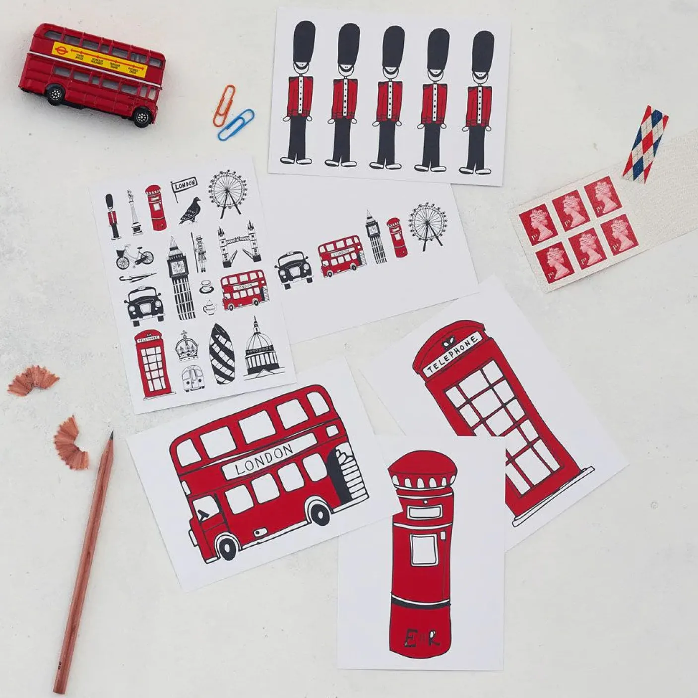 Simply London Pack of 6 Postcards