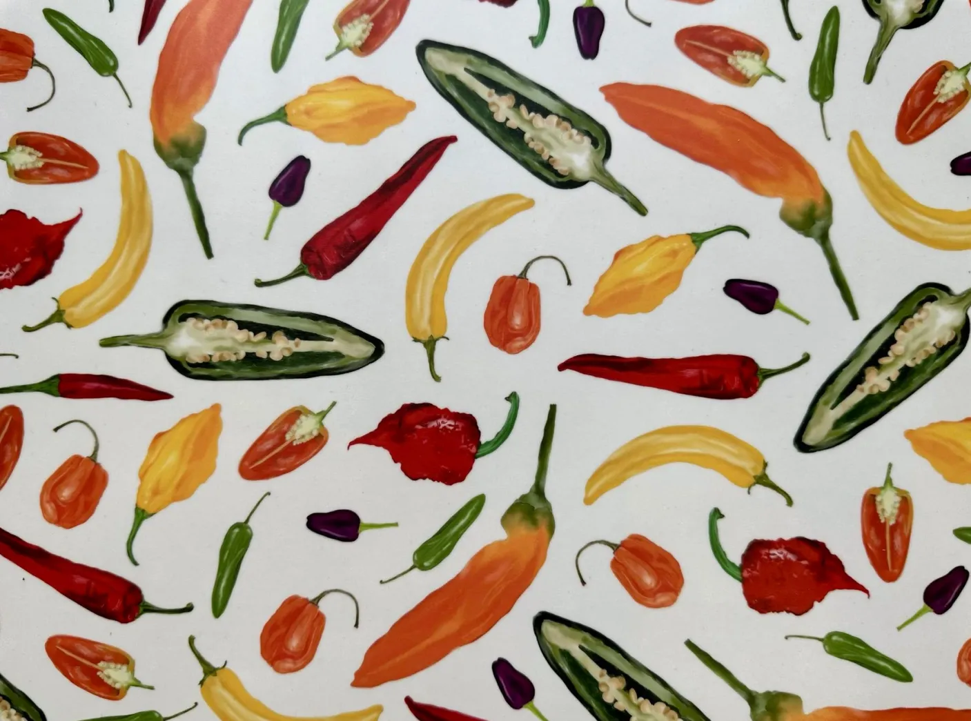 Chili Large Placemat by Corinne Alexander