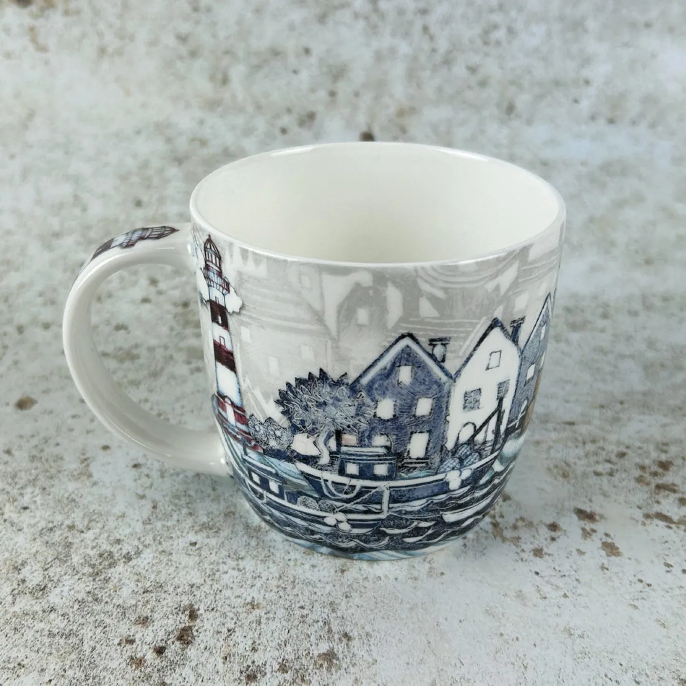 Fishing Village China Mug (Boxed)