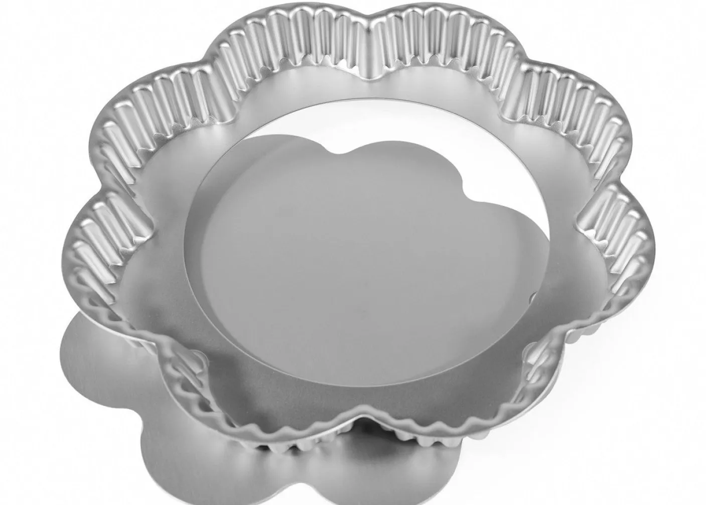 9 inch Petal Shaped loose based Fluted Flan Pan