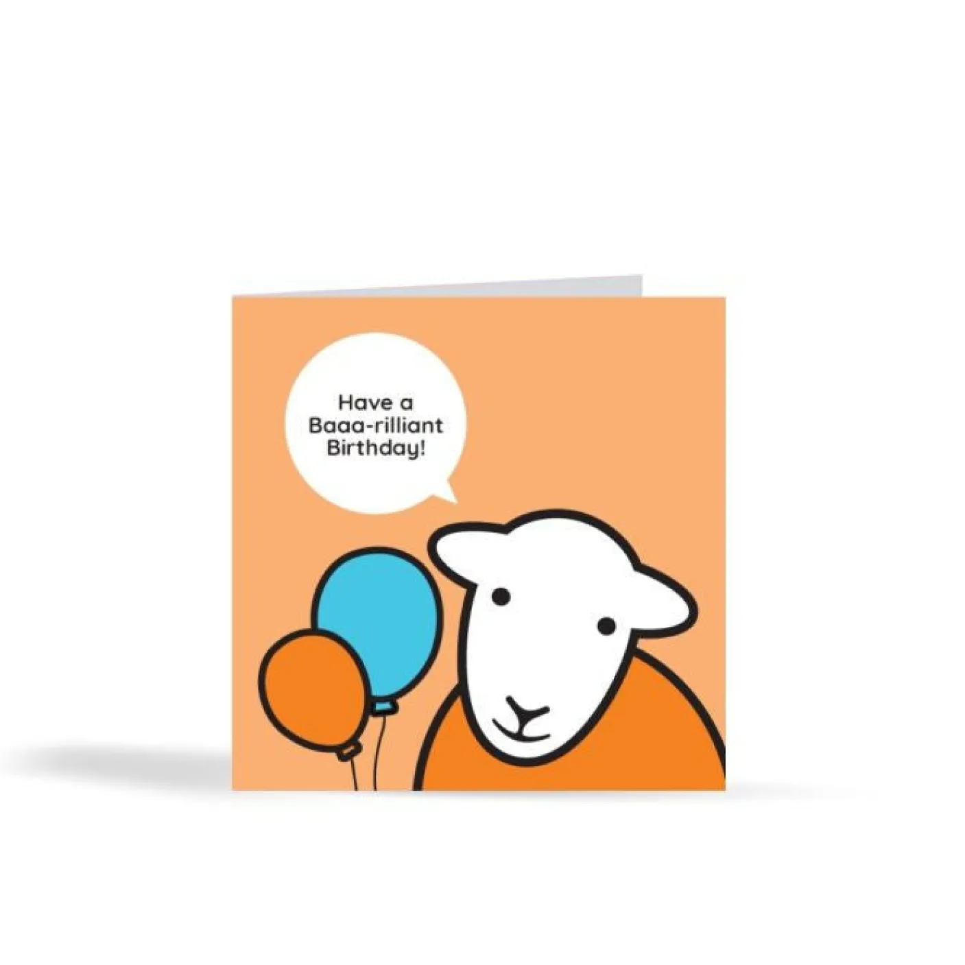 Herdy Birthday Card - Orange